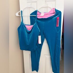 Lilly Pulitzer velvet Blue and Pink Activewear Set